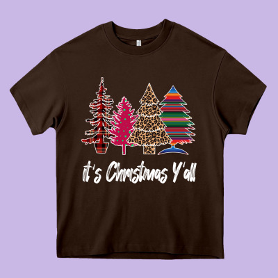Merry Christmas Pine Tree Heavy Core Tee Designed By Bettercallsaul