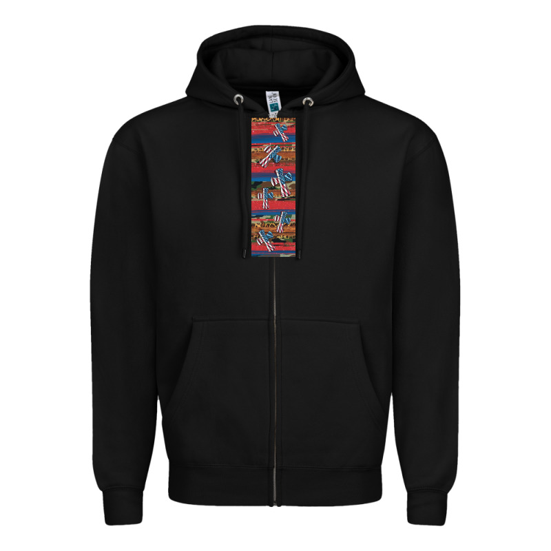 Usa Flag And Cross Penwraps Zipper Hoodie by Artiststas | Teevron