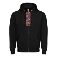 Black usa flag and cross penwraps Zipper Hoodie - Artiststas