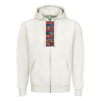 Oatmeal Heather usa flag and cross penwraps Zipper Hoodie - Artiststas