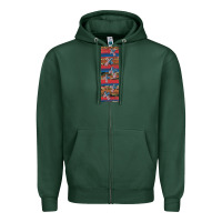 Sports Green usa flag and cross penwraps Zipper Hoodie - Artiststas