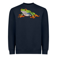 Navy red eyed tree frog Heavyweight Sweatshirt - LillyAllenDesigns