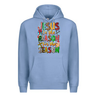 Colony Blue jesus is the reason for the season Premium Hoodie - CowhideDigitalArt