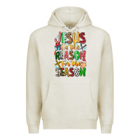Oatmeal Heather jesus is the reason for the season Premium Hoodie - CowhideDigitalArt