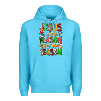 Ocean Blue jesus is the reason for the season Premium Hoodie - CowhideDigitalArt