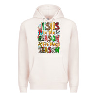 Pale Pink jesus is the reason for the season Premium Hoodie - CowhideDigitalArt
