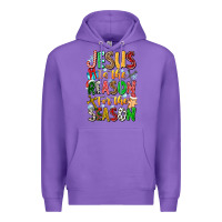 Purple jesus is the reason for the season Premium Hoodie - CowhideDigitalArt