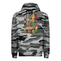 Slate Camo jesus is the reason for the season Premium Hoodie - CowhideDigitalArt