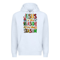 White jesus is the reason for the season Premium Hoodie - CowhideDigitalArt