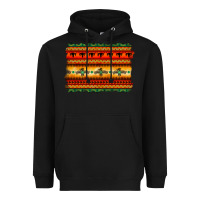 Black bullskull thunderbird aztec pattern warm colors Heavyweight Hoodie - BarkalooDesign