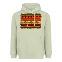 Matcha bullskull thunderbird aztec pattern warm colors Heavyweight Hoodie - BarkalooDesign