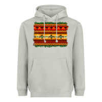 Bullskull Thunderbird Aztec Pattern Warm Colors Heavyweight Hoodie | Teevron