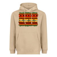 Mushroom bullskull thunderbird aztec pattern warm colors Heavyweight Hoodie - BarkalooDesign