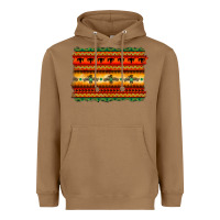 Toasted Coconut bullskull thunderbird aztec pattern warm colors Heavyweight Hoodie - BarkalooDesign