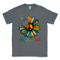 Charcoal Heather daisy peace sign hippie soul tshirt flower lovers gifts Classic Tee - longCreatives