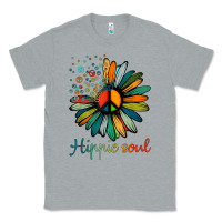 Heather Grey daisy peace sign hippie soul tshirt flower lovers gifts Classic Tee - longCreatives