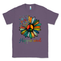 Lavender daisy peace sign hippie soul tshirt flower lovers gifts Classic Tee - longCreatives
