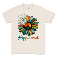 Natural daisy peace sign hippie soul tshirt flower lovers gifts Classic Tee - longCreatives
