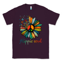 Plum daisy peace sign hippie soul tshirt flower lovers gifts Classic Tee - longCreatives