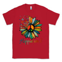 Red daisy peace sign hippie soul tshirt flower lovers gifts Classic Tee - longCreatives