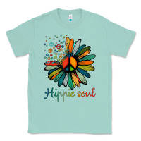 Seafoam daisy peace sign hippie soul tshirt flower lovers gifts Classic Tee - longCreatives
