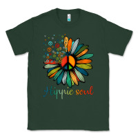 Sports Green daisy peace sign hippie soul tshirt flower lovers gifts Classic Tee - longCreatives