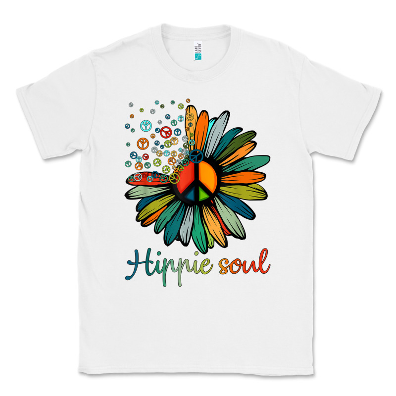 Daisy Peace Sign Hippie Soul Tshirt Flower Lovers Gifts Classic Tee by longCreatives | Teevron