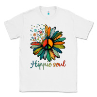 White daisy peace sign hippie soul tshirt flower lovers gifts Classic Tee - longCreatives