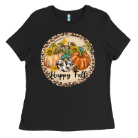Black Happy Fall Ladies Tee - texasbilliewilder