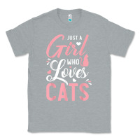 Heather Grey just a girl who loves cats cute cat lover gifts Classic Tee - longCreatives