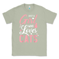 Matcha just a girl who loves cats cute cat lover gifts Classic Tee - longCreatives