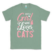 Sage just a girl who loves cats cute cat lover gifts Classic Tee - longCreatives
