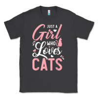 Smoke just a girl who loves cats cute cat lover gifts Classic Tee - longCreatives