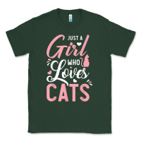Sports Green just a girl who loves cats cute cat lover gifts Classic Tee - longCreatives