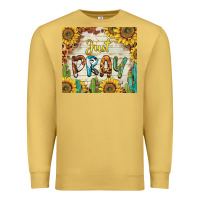 Antique Gold just pray Premium Sweatshirt - BarkalooDesign