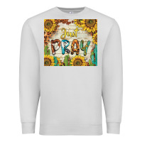 Dove Grey just pray Premium Sweatshirt - BarkalooDesign