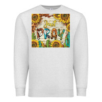 Oatmeal Heather just pray Premium Sweatshirt - BarkalooDesign
