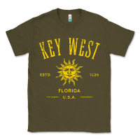Army Green key west florida vintage distressed style design souvenir Classic Tee - longCreatives