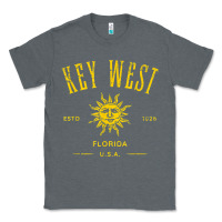 Charcoal Heather key west florida vintage distressed style design souvenir Classic Tee - longCreatives