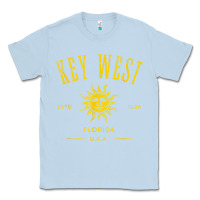 Dusty Blue key west florida vintage distressed style design souvenir Classic Tee - longCreatives