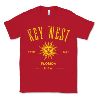 Red key west florida vintage distressed style design souvenir Classic Tee - longCreatives