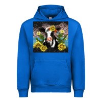 Cobalt cow cactus and sunflower Urban Hoodie - AdoDesignShop
