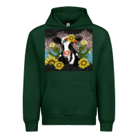 Foreset Green cow cactus and sunflower Urban Hoodie - AdoDesignShop