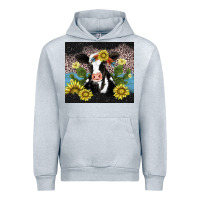 Heather Grey cow cactus and sunflower Urban Hoodie - AdoDesignShop