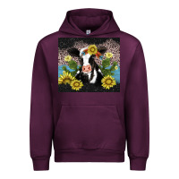 Mauve Wine cow cactus and sunflower Urban Hoodie - AdoDesignShop