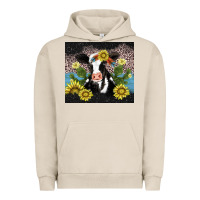 Pigment French Oak cow cactus and sunflower Urban Hoodie - AdoDesignShop