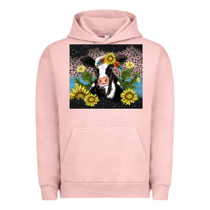 Cow Cactus And Sunflower Urban Hoodie by AdoDesignShop | Teevron