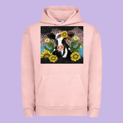 Cow Cactus And Sunflower Urban Hoodie Designed By Adodesignshop