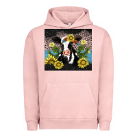 Pigment Salmon cow cactus and sunflower Urban Hoodie - AdoDesignShop