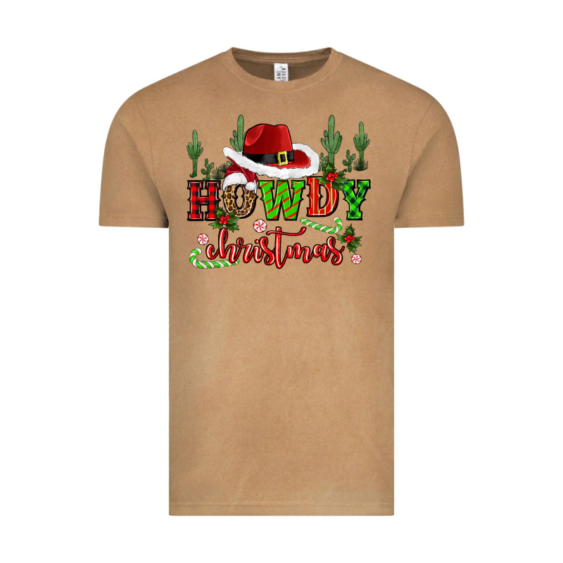 Howdy Christmas Cowboy Hat Vintage Tee by CowGirlArtShop | Teevron
